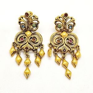 Joan Rivers Vintage Gold Chandelier Earrings